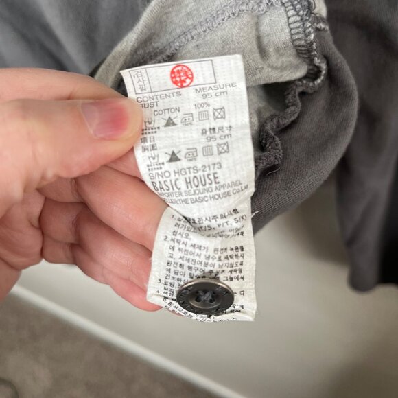 Basic House Gray Cardigan With Hendrix Woodstock Attached Graphic Tee 95 cm - Picture 11 of 12